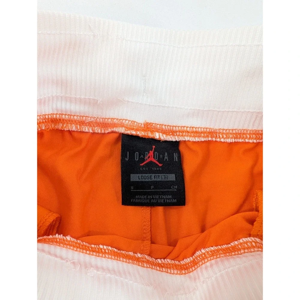 Jordan Jumpman Orange White Loose Fit Basketball Shorts‎ Dri-FIT Size Small
